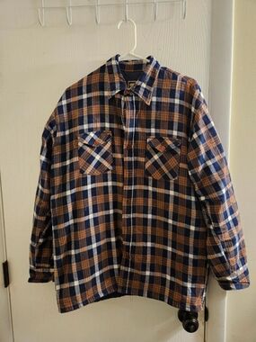 Men's Plaid Button-Down Shirt Jacket